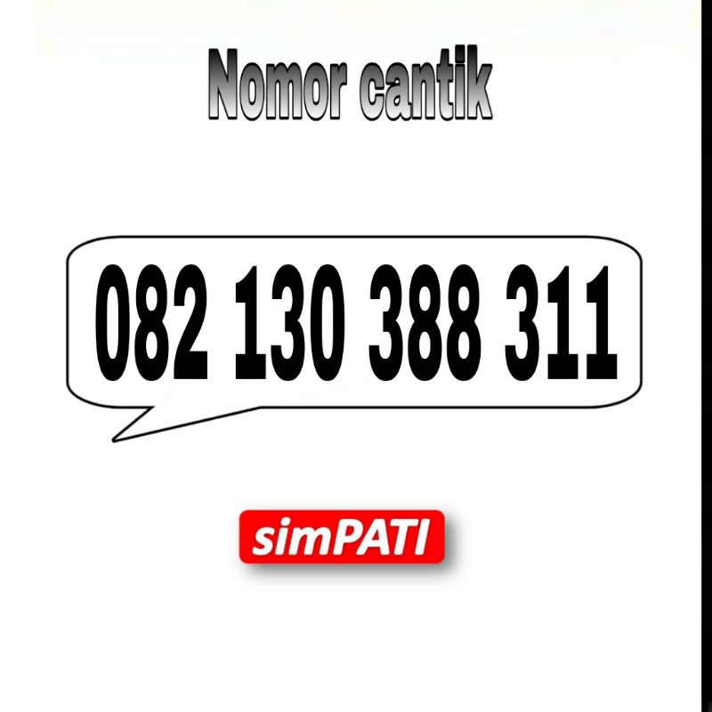 nomer cantik nomor kartu perdana Telkomsel simpati 821 8213 2130 1303 3038 3883 8831 8311