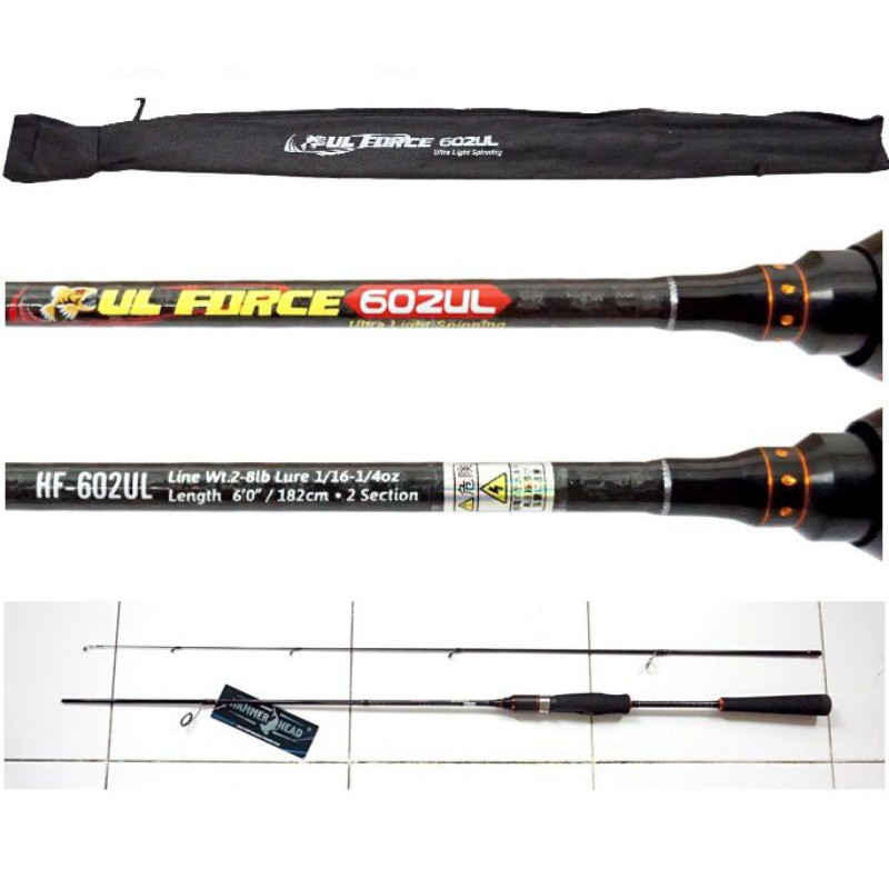 joran ultralight Hammerhead UL Force 602/2-8Lb