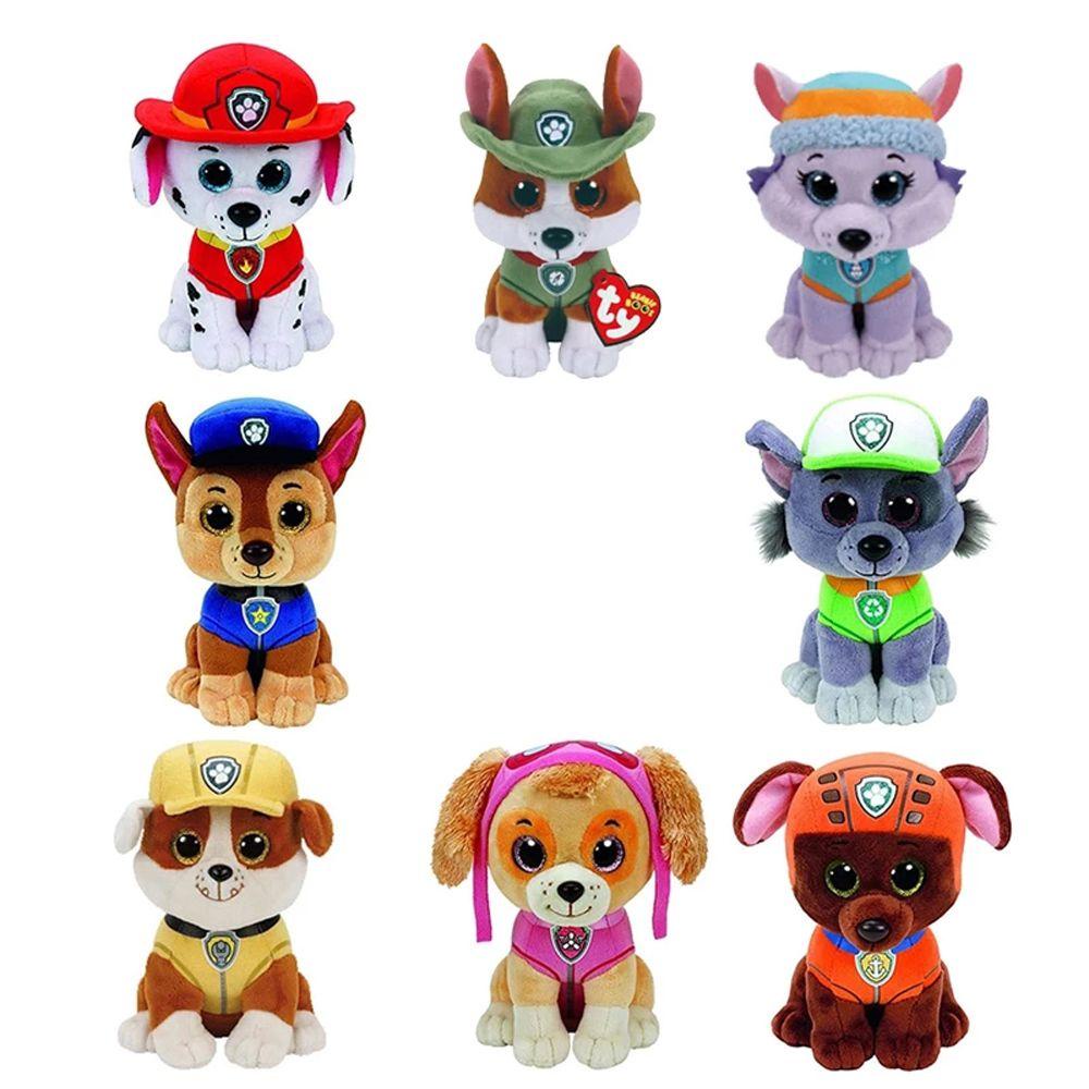 Nickolas1 Patrol Dog Mata Besar 15 cm Rubing Rocky Skye Chase Anjing Boneka Mainan