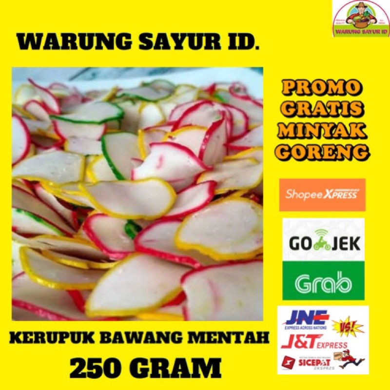 

KERUPUK BAWANG MENTAH 250 GRAM