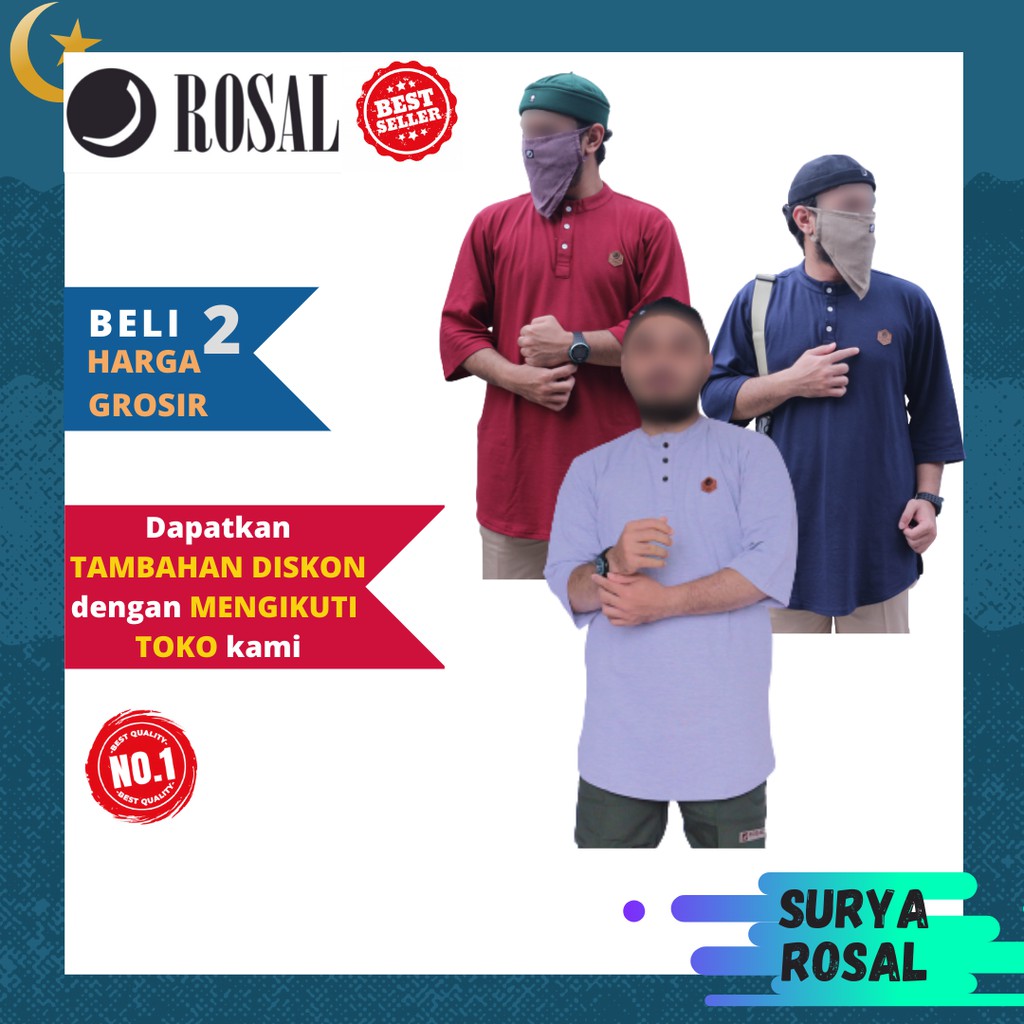 KOKO KURTA BAHAN LACOSTE BAJU KOKO PRIA PREMIUM MURAH BAJU PRIA PAKAIAN PRIA ORIGINAL BY ROSAL ORI
