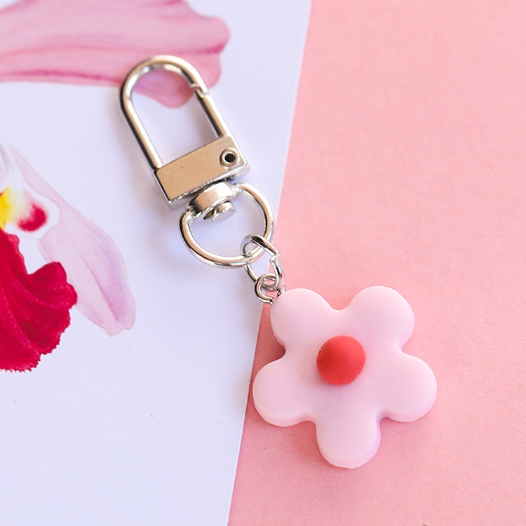 Korea Colored Flower Pendant Pottery Clay Flower Accessories Childlike Girl Heart Earphone Set Ornaments