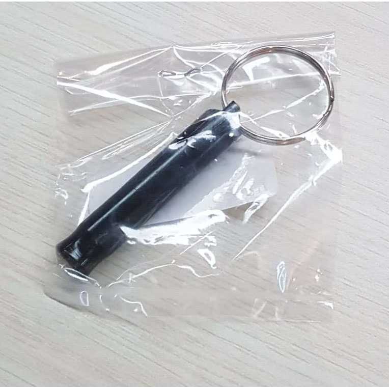 2pcs Gantungan Kunci Peluit Pluit Priwitan Tiupan Metal Key Chain Whistle