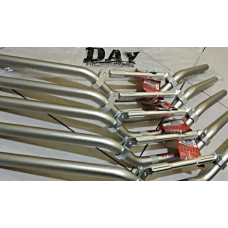 Stang replika daytona warna titanium merk DAY tipe low pnp CB GL MEGAPRO TIGER THUNDER RX KING