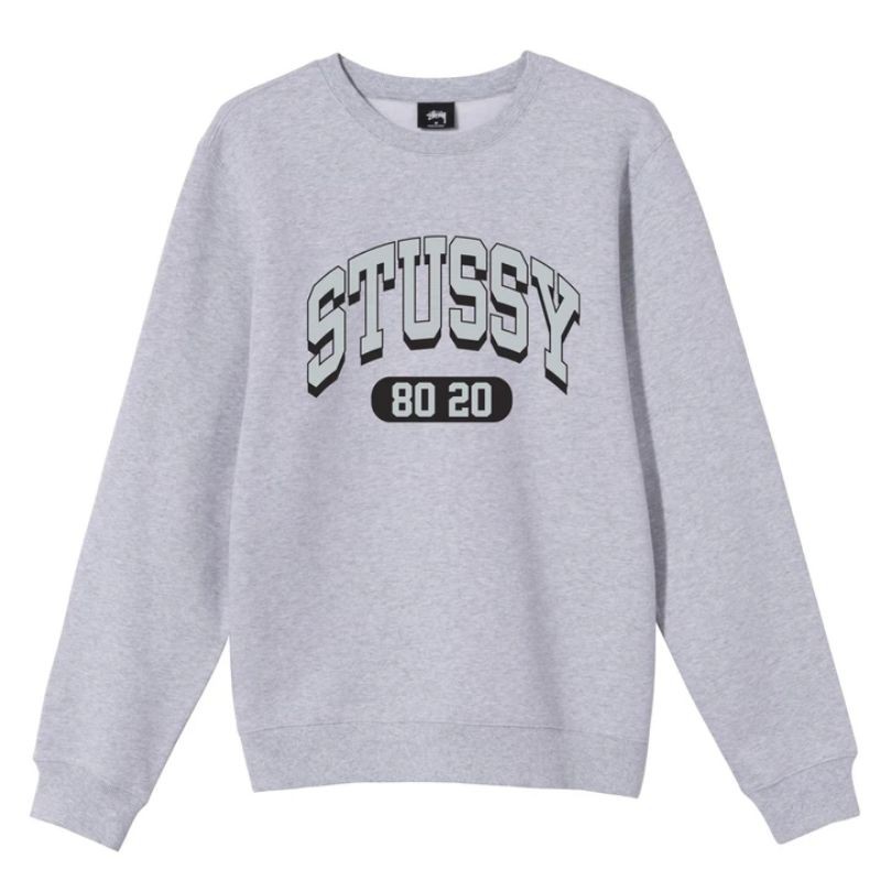 (S - 6XL) Crewneck STUSSY 80 20 OVERSIZE Sweatshirt Sweater STuSSY Tumblr Unisex BIGSIZE JUMBO XXL XXXL XXXXL 3L 4XL 5L 6L