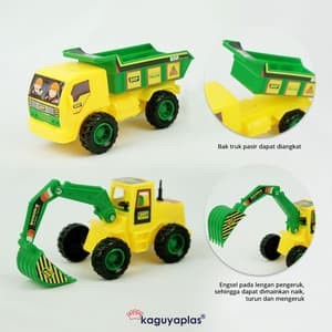 MAINAN ANAK TRUCK KONTRUKSI KGP 70 SET 2 PCS