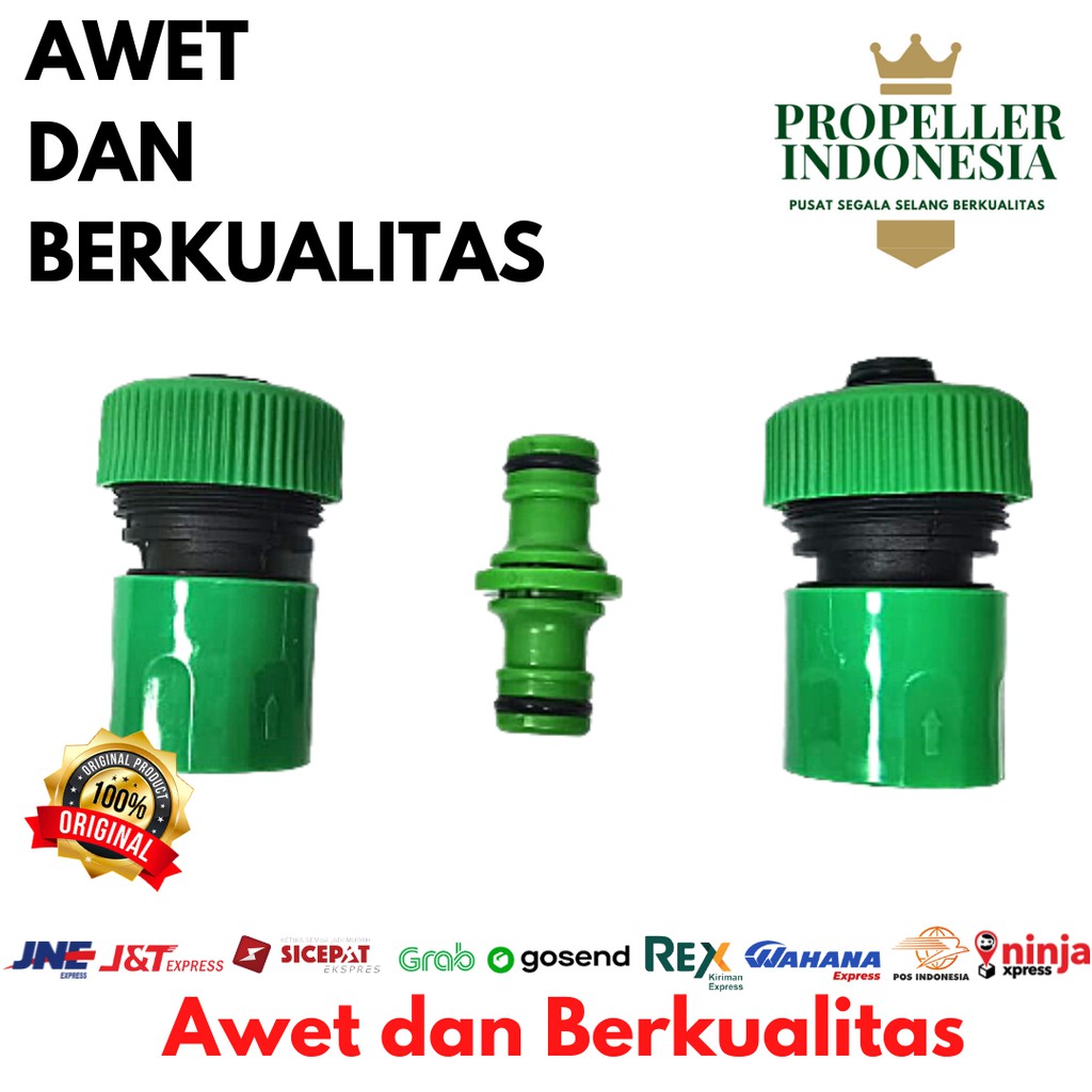 Sambungan Selang Air Paket Quick Connector Selang Konektor Lurus 3/4&quot;