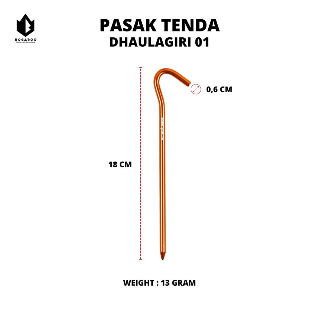 Pasak Tenda Dhaulagiri 01 - Pasak Camping - Pasak Alumunium DH