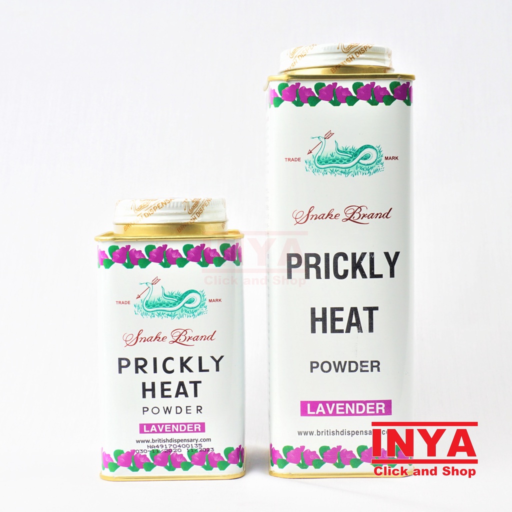 SNAKE BRAND PRICKLY HEAT POWDER LAVENDER 150gr - Bedak Kulit