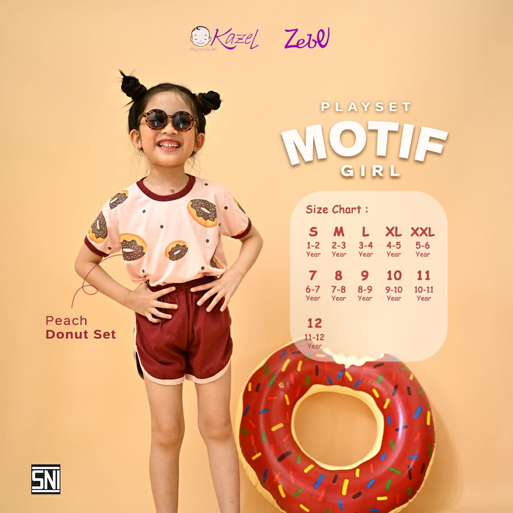 11.11 Harga AMBYAR Setelan 1 - 12 Tahun Kazel  x Zebe Playset Girl Motif  part 1 CBKS