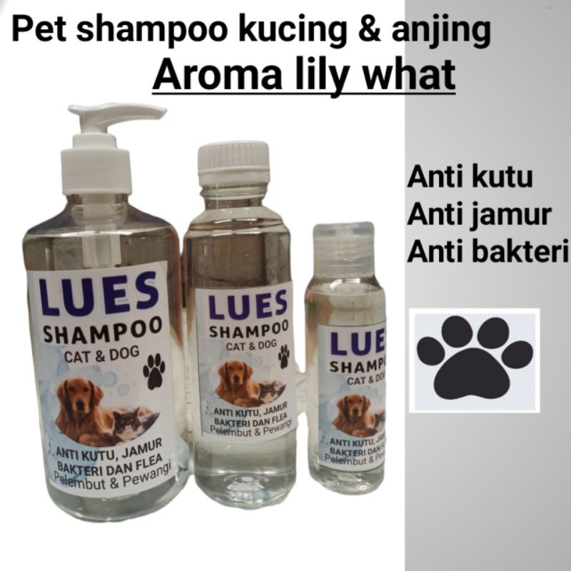 Shampoo kucing dan anjing anti kutu dan bakteri dan jamur