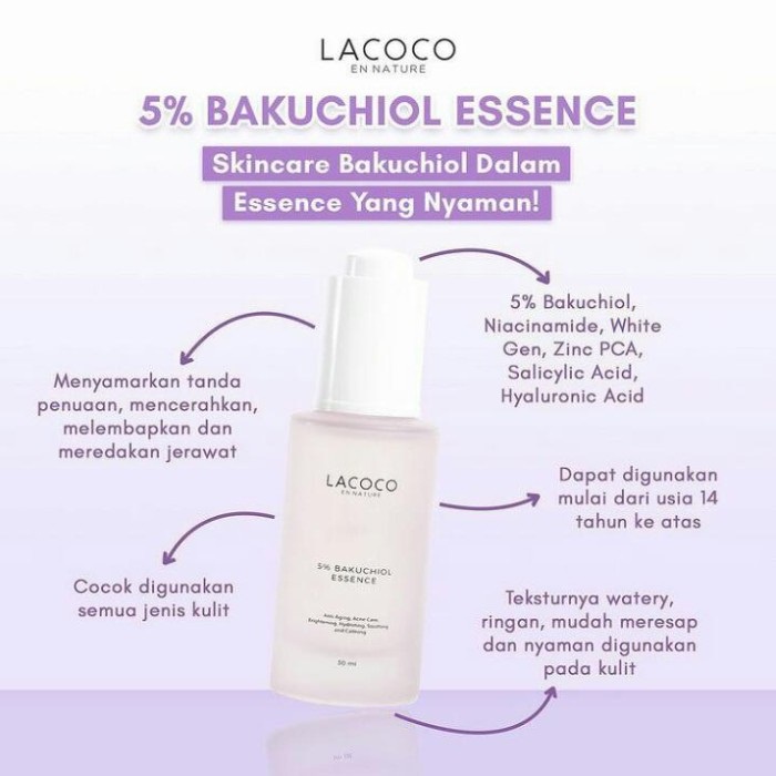 LACOCO BAKUCHIOL SERIES- LACOCO 5% BAKUCHIOL ESSENCE | DAY CREAM | NIGHT CREAM | SHEET MASK