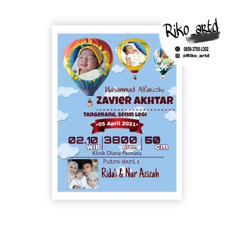 BIODATA BAYI/EDIT FOTO BAYI/ KADO BAYI / JASA EDIT FOTO BAYI [SEHARI JADI]