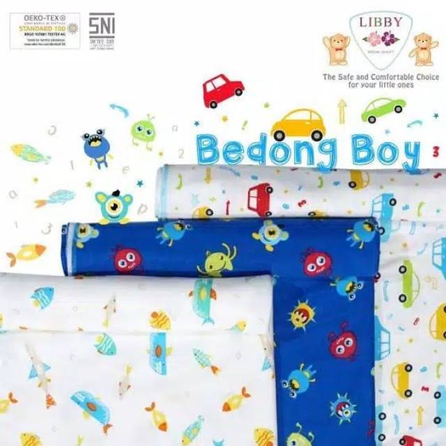 1 Pcs LIBBY Bedong SATUAN Bayi / Baby Motif (90 X 110Cm)