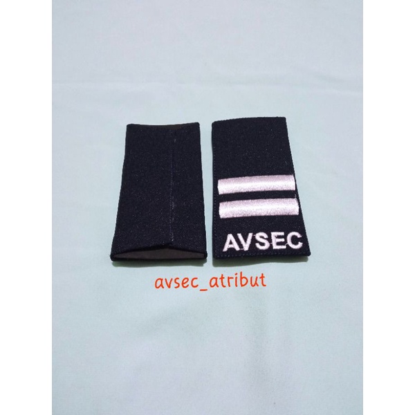 BAR AVSEC II PUTIH BORDIR/PANGKAT AVSEC/ATRIBUT AVSEC