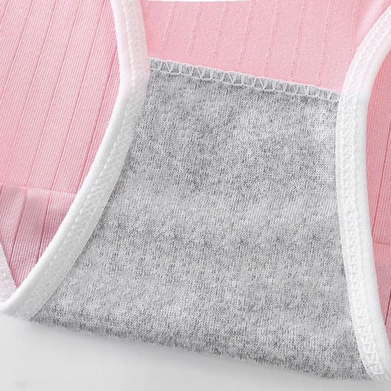 Blackpink CD Celana Dalam Wanita Warna Solid Pita Pakaian Dalam Lembut Motif Bergaris 1247