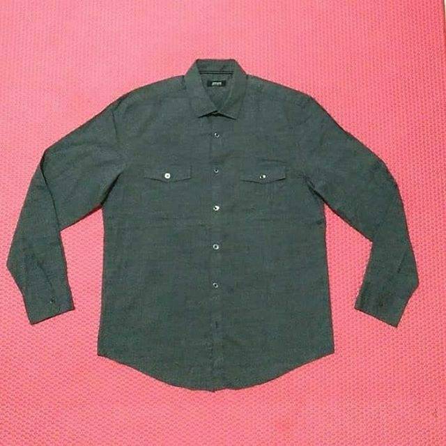 kemeja panjang abu tua original Alfani