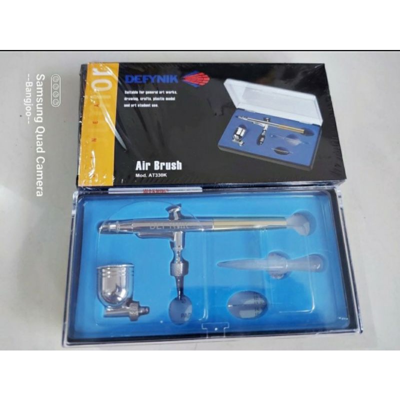 Pen Air Brush Defynix AT330K Tabung 7cc/ Airbrush Full Metal Nozzle 0.3mm/ Spraygun Lukis Double Act