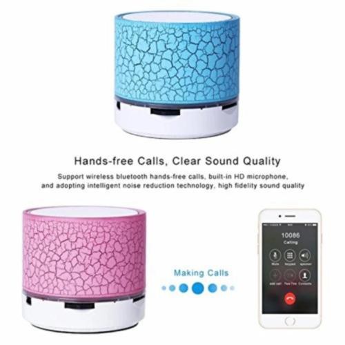 *Speaker Mini Bluetooth Portabel Retak Lampu Led Music Box