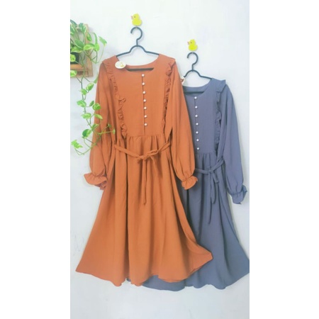 Rianaa Midi Dress by Mikka (Sisa warna Caramel)