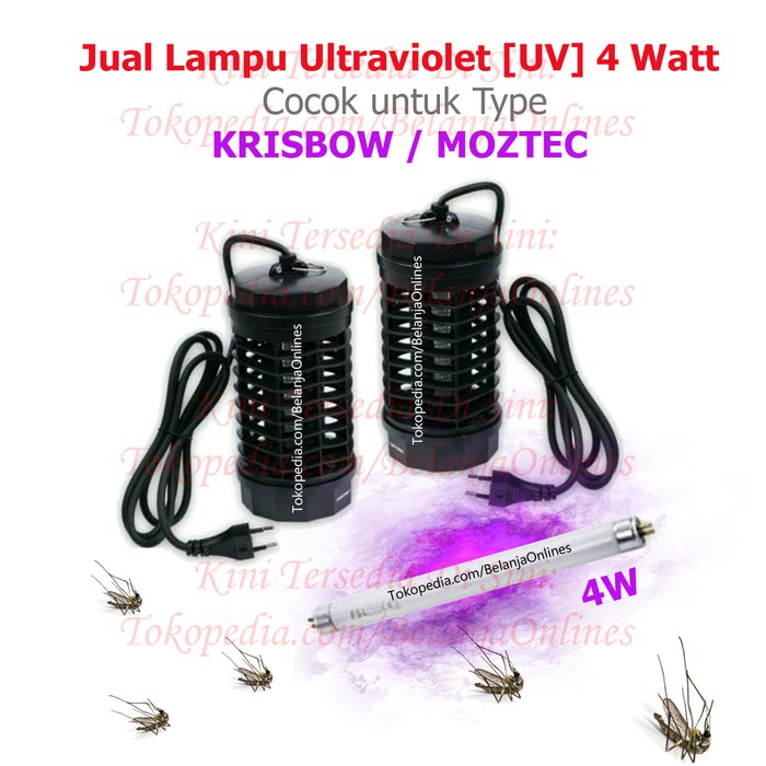 (TERLARIS)  LAMPU ULTRAVIOLET 4 WATT / NEON UV / BOHLAM PERANGKAP NYAMUK