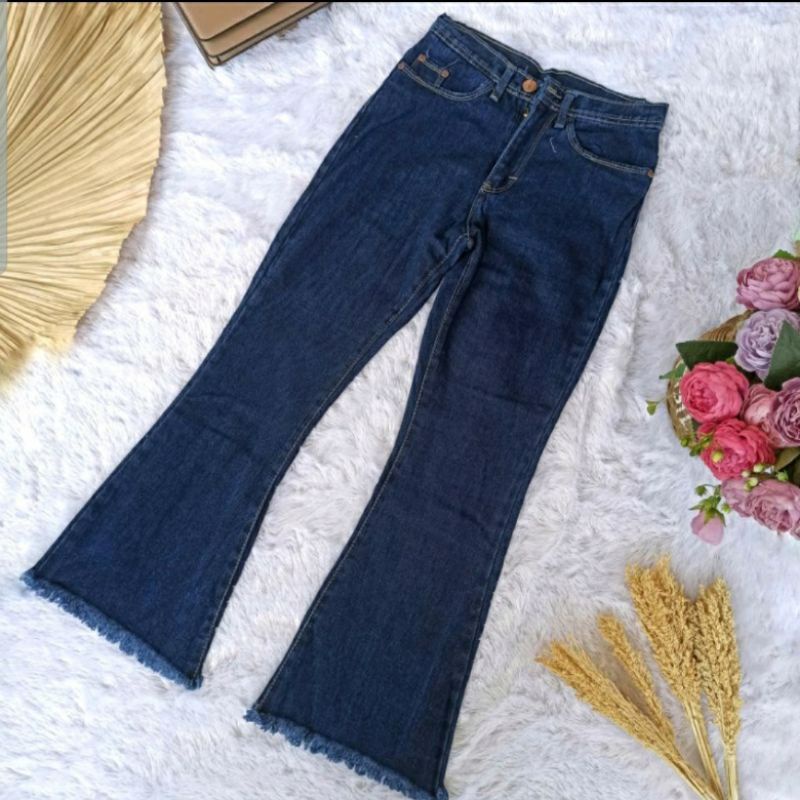 CELANA WANITA CUTBRAY Jeans Highwaist / Celana Cutbray jeans wanita kekinian