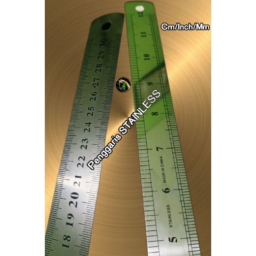 

Penggaris Stainless,CM Inch Mm