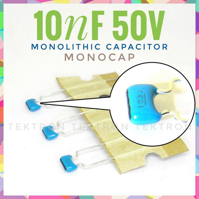 Monocap 10nF 50V, 103, monolithic capacitor, ceramic MURAH  tektron22 Ayo Beli