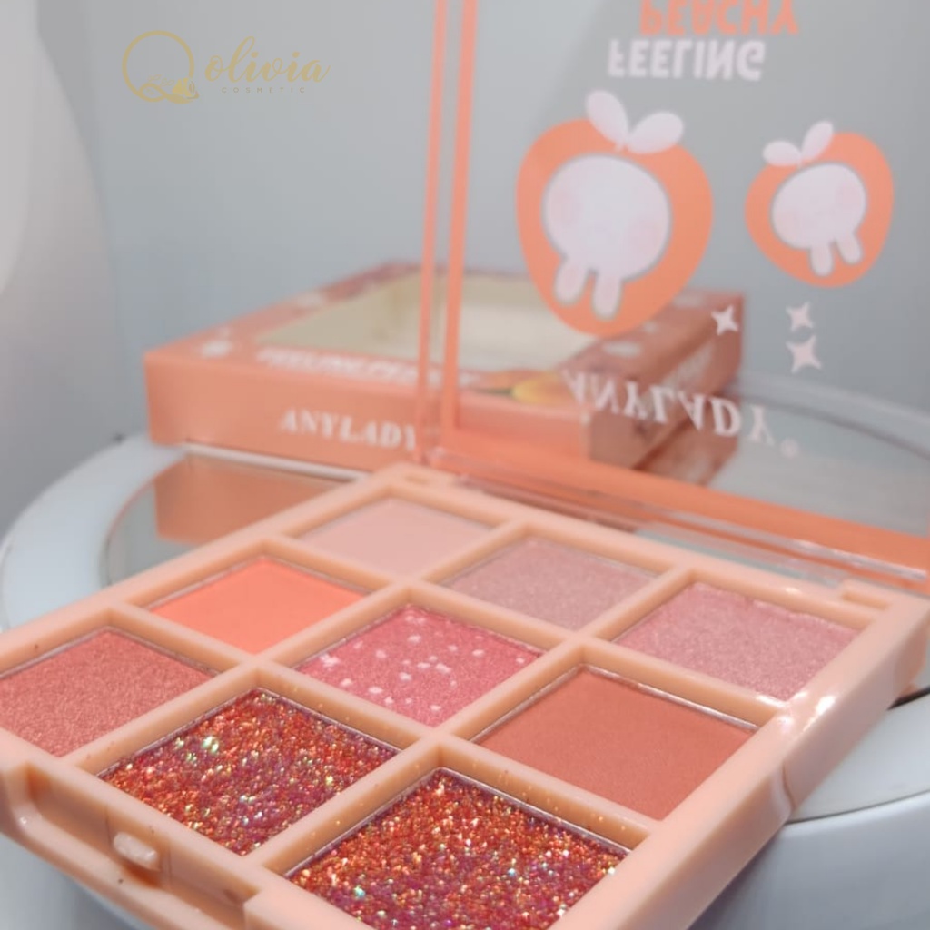 ANYLADY FEELING PEACHY 9 COLORS EYESHADOW PALETTE 01