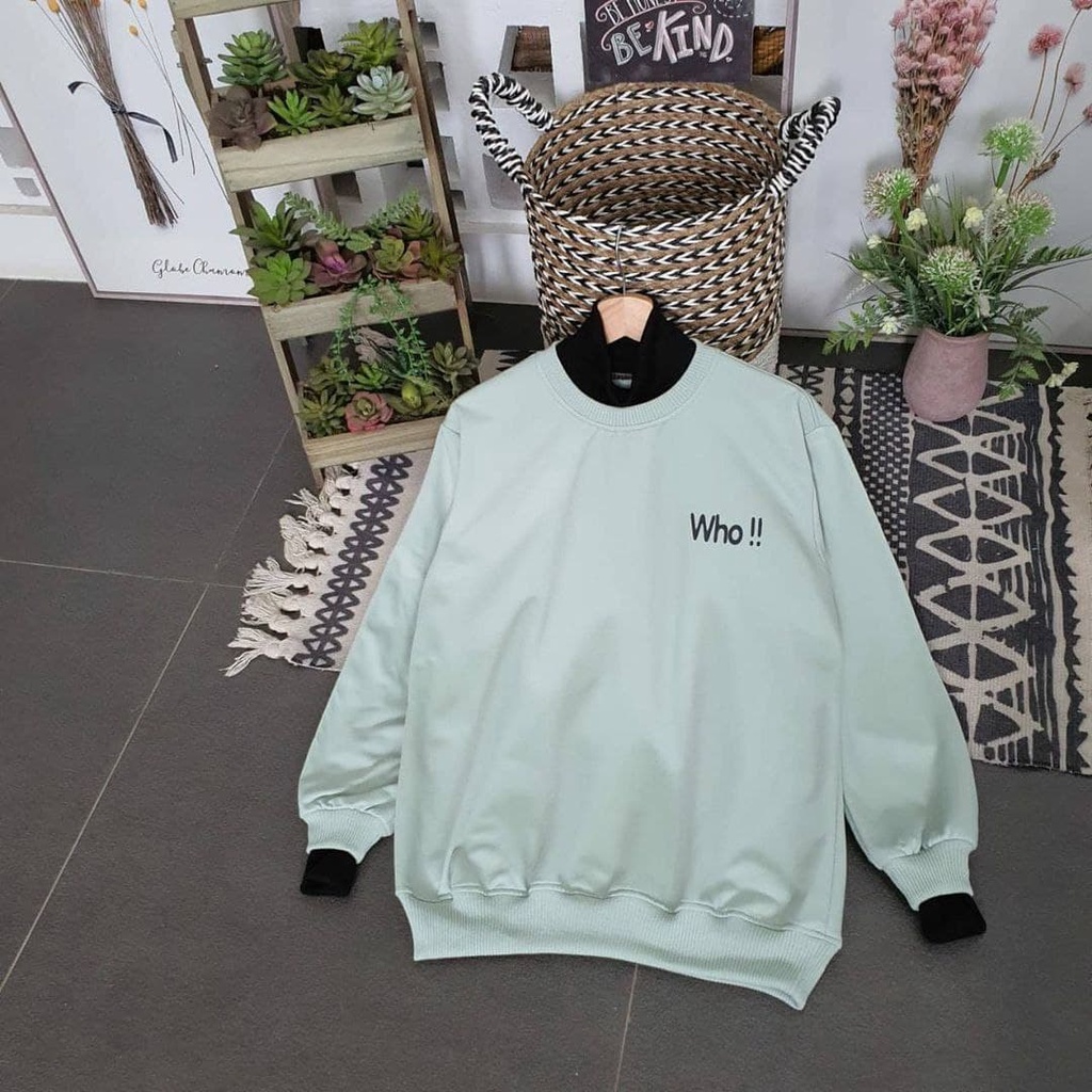 Nara Grosir - WHO Sweater l Sweater Polos l Sweater Pria dan Wanita