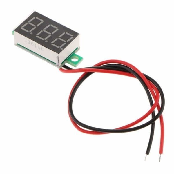 Voltmeter Volt Meter Hijau Digital 4.5-30V DC 2 Kabel 0.36 0,36 Green