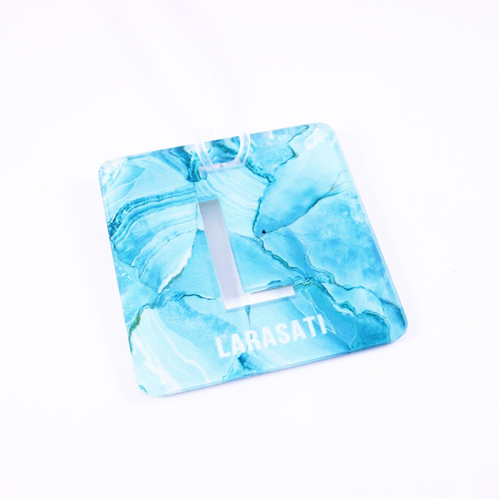 Square Bag Tag | Luggage Tag | Marble Custom Akrilik