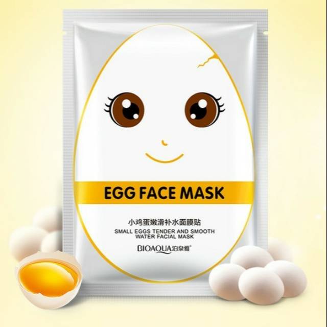 EGG FACE MASK // MASKER BIOAQUA SMALL WHITE EGG FACE MASK