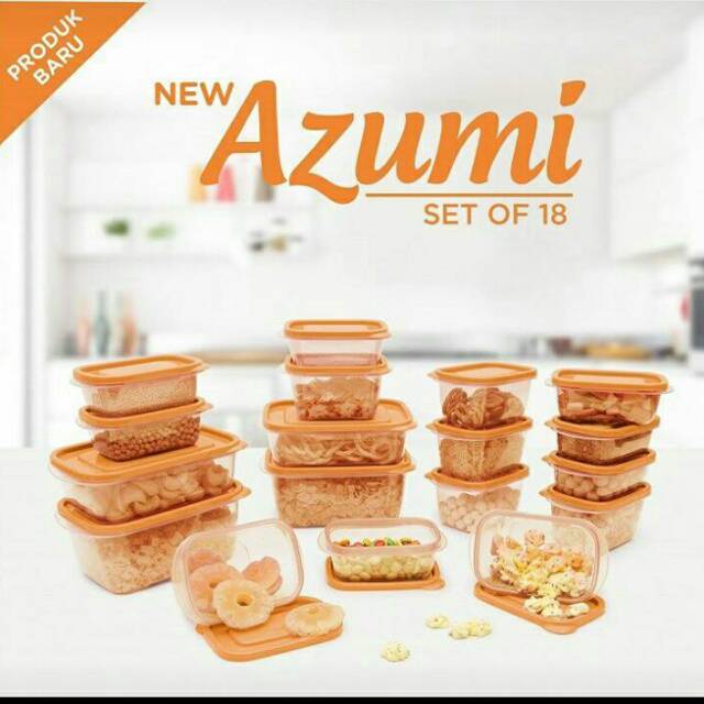 New Azumi set of 18 / Container Food / Tempat makan /Dusdusan.com / Tempat Bumbu / Food Grade