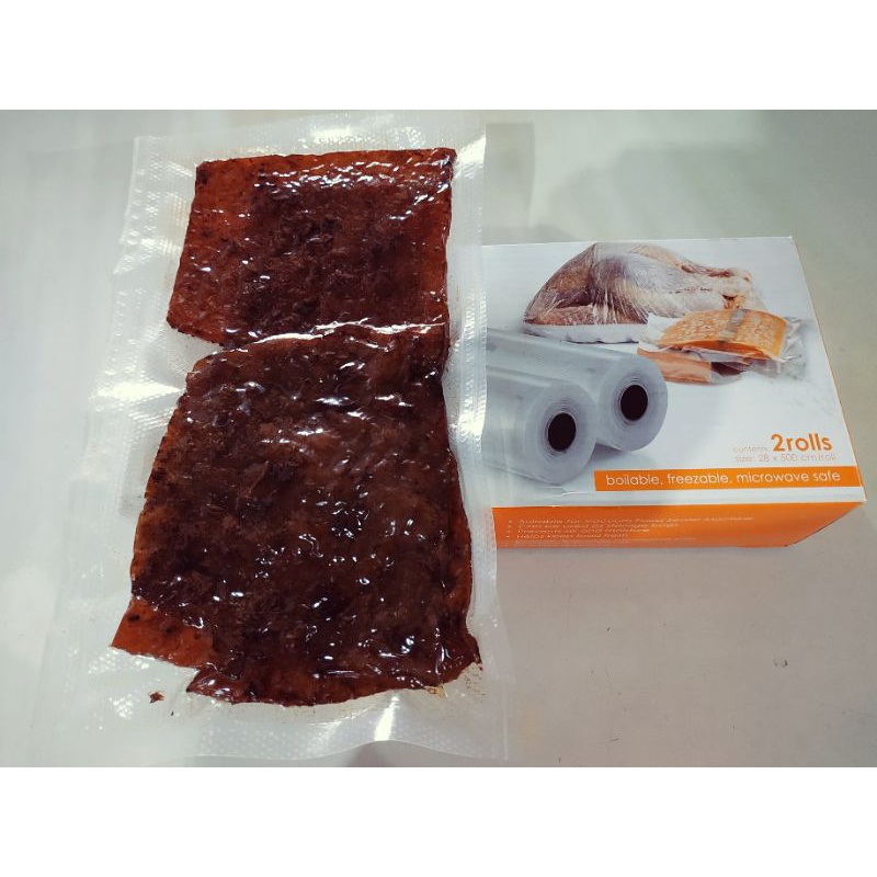 

Bak Kwa Kemasan Vacum Persatuan (individual) per 500Gram - Dendeng Babi Vacum - Vacuum Packaging