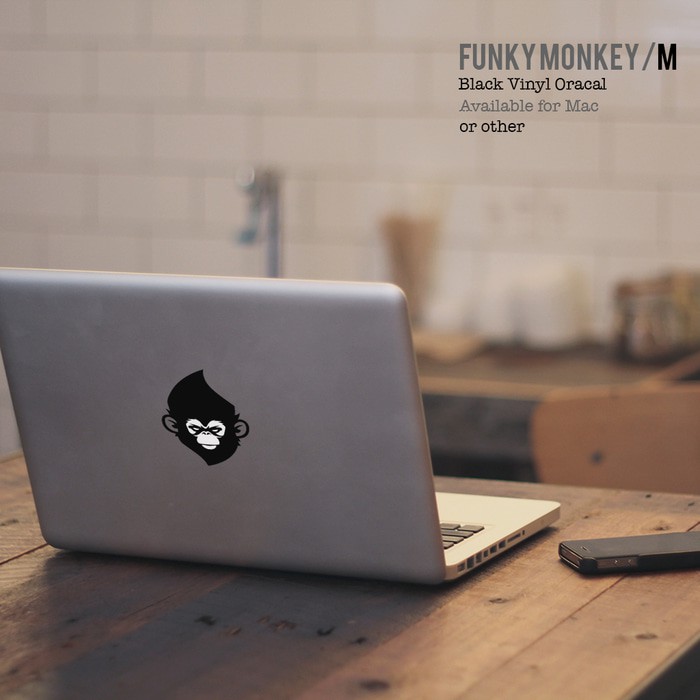 Original  Decal / Sticker Macbook Apple 10" 13" 15" / Funky Monkey termurah