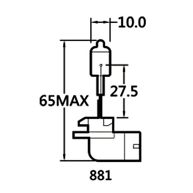 Termurah Michiba 881 Halogen Xenon Bohlam Mobil H27 Soket Siku Termurah