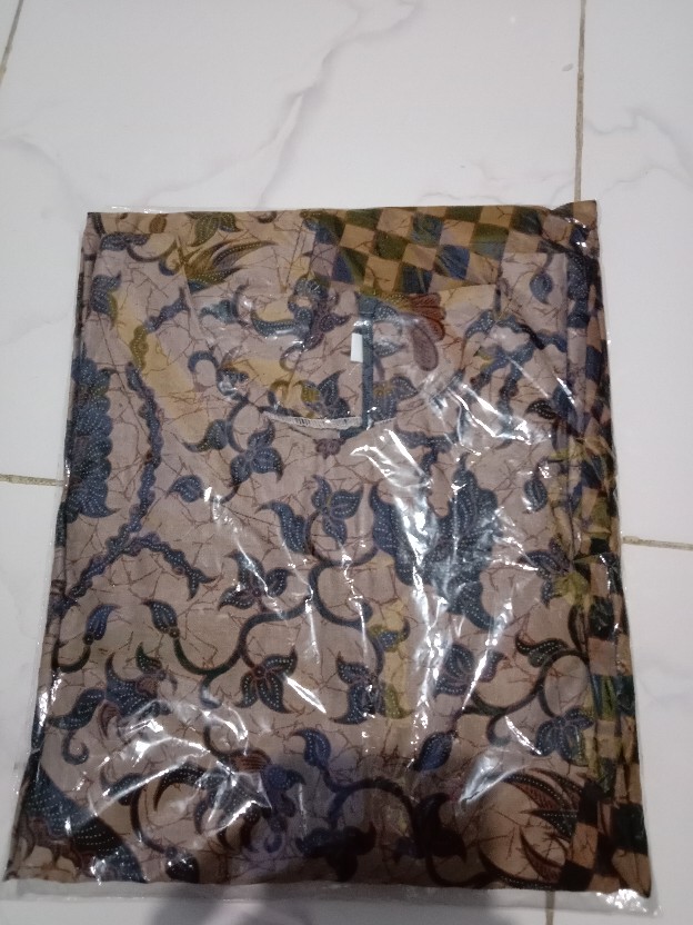 Tey-17 Batik Wanita Asj Sa Hrb026 Kenongo Kemeja Tosca Pendek