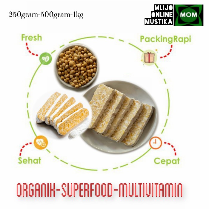 

TEMPE SELONJOR 400gram FULL KEDELAI PILIHAN / Organik / Multivitamin