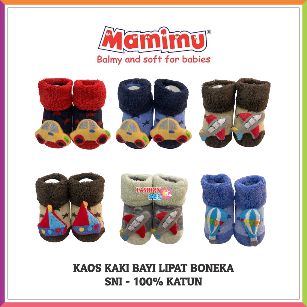 ❤ FashionBabies ❤  MAMIMU PINGOO KAOSKAKI BAYI LIPAT BONEKA TRANSPORTASI ANIMAL / KAOS KAKI NEWBORN PREMIUM TEBAL