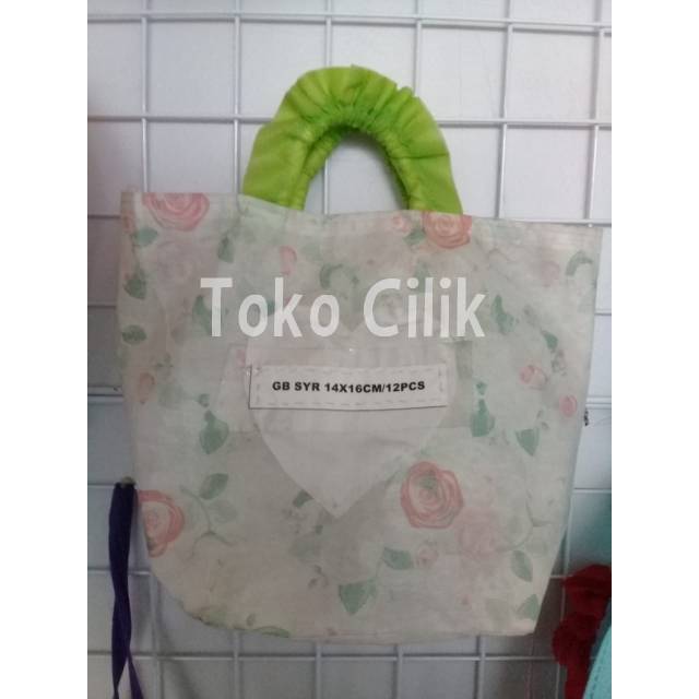 

goodybag/tote/tas kain/syr/14x16cm/pouch/kemasan/souvenir/dus snack