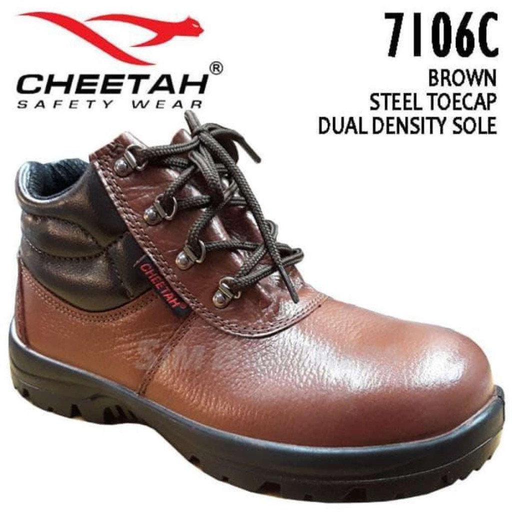 PROMO !!! SEPATU SAFETY CHEETAH 7106C (Warna Coklat)