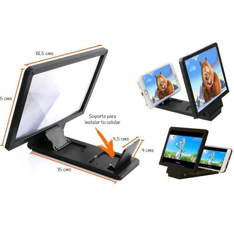 [KODE PRODUK VBEUT3344] Kaca pembesar layar hp 14 inch 3D F1 / smartphone 3D portable untuk nonton l