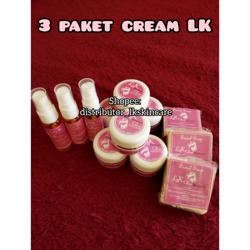 3 PAKET CREAM LK GLOW SKINCARE "PAKET RESELLER"  |BPOM
