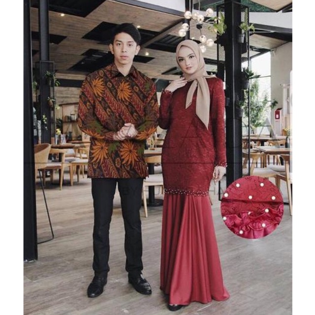 JC- Cp mermaid pearl / Couple batik kebaya Duyung / Baju pasangan batik