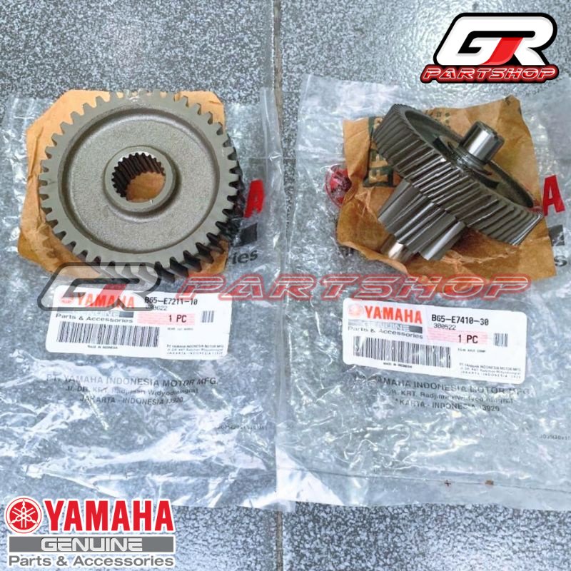 GIGI RASIO SET AEROX, LEXI, ALL NEW AEROX PNP NMAX ORIGINAL YAMAHA KODE B65 TRANSMISI TRANSMISION GEAR GIR GARDAN GIRBOX GEARBOX RATIO DATAR 40T SUSUN 13T/56T ORI YGP