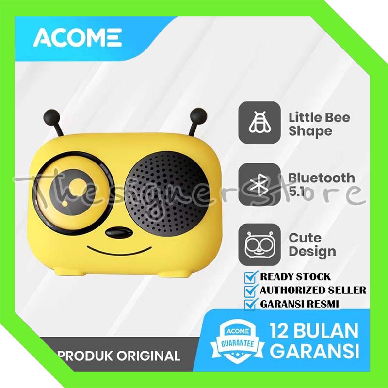 ACOME A15 Speaker Bluetooth 5.1 Little Bee Shape TWS Garansi Resmi 1 Tahun