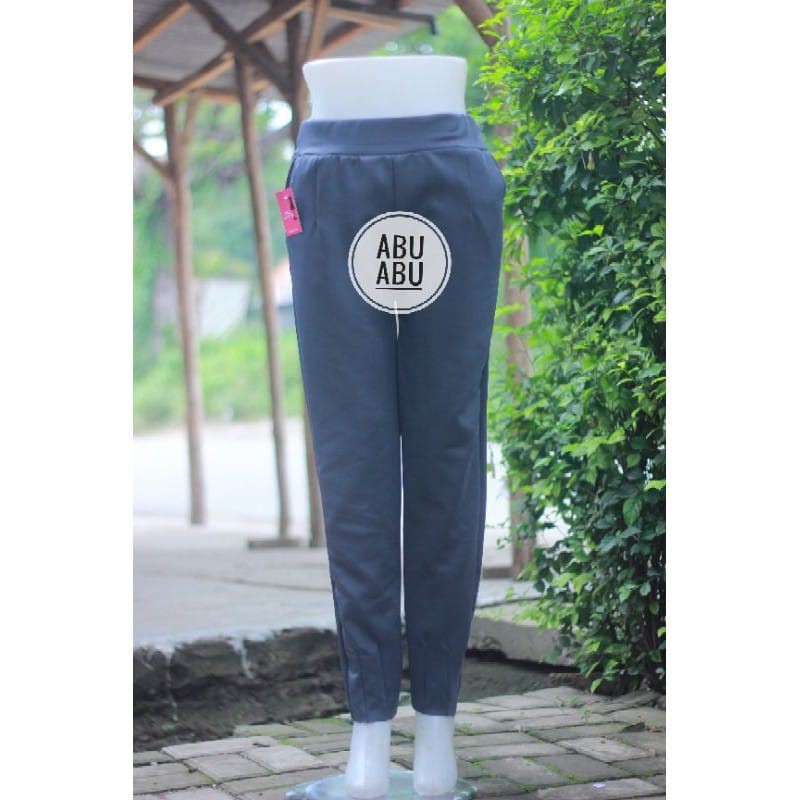 celana tulip scuba premium Hazel Scuba Pants / Bawahan Wanita Fashion Celana Scuba Pants Premium-ABU