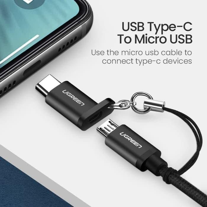 Ugreen Extension Micro USB Female to Type C Male SKU : 50551