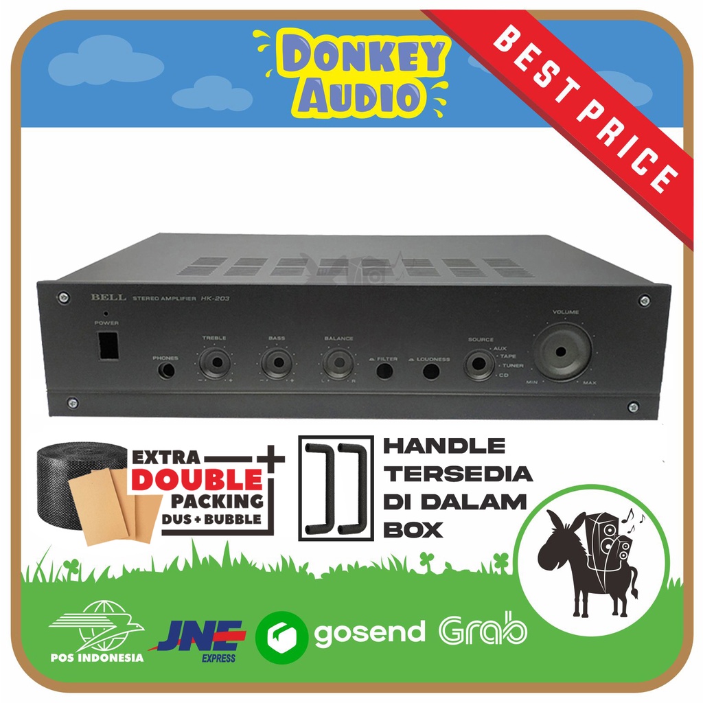 BOX POWER AMPLIFIER HK203 HK 203 HK-203 AMPLIFIER BELL